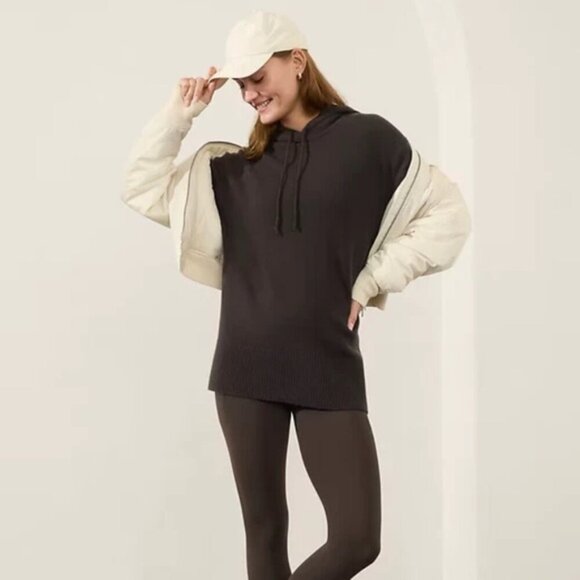 Athleta | Alpine Wool-Cashmere Hoodie Sweater In Black - Picture 13 of 15